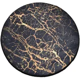 Badteppich schwarz und orange