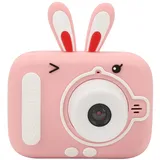 Digitalkamera für Kinder, FHD 1080P Digitalkamera, Tragbares Kameraspielzeug mit 2,0-Zoll-Bildschirm, Dual-Kamera-Digital-Camcorder für Kleinkinder mit Blitz für Kinder Im Alter (Rosa)