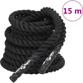 vidaXL Battle Rope Schwarz 15 m
