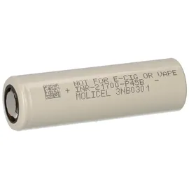Molicel INR21700-P45B 3,7V 4500mAh 45A Li-Ion 21700 Akku flat top