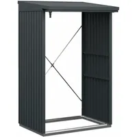 hörmann stauraumsysteme Kaminholzregal Berry 123 x 103 cm Anthrazitgrau