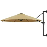 vidaXL Sonnenschirm mit Metallmast Ø 300 cm taupe