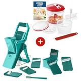 Genius Gemüsehobel Nicer Dicer Mando inklusive Twist Gemüseschneider 21 tlg., (21-tlg., Kombi-Set), Extra-scharfen Edelstahl-Klingen in G-Nox-Qualität