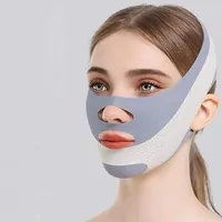 Walkervo Gesichtslifting-Bandage V-förmig Lifting-Maske Face Slimming Band Anti-Falten-Gesichtsmaske Für Doppelkinn Und Schlaffe Gesichtshaut,Grey