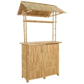 vidaXL Outdoor Bartisch 115 x 95 x 214 cm Bambus Braun
