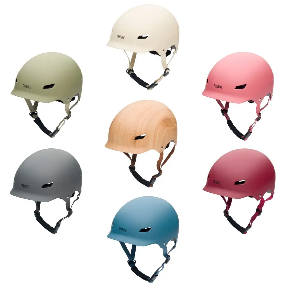 Kinder-Fahrradhelm S/M 51-56 cm Mehrfarbig Polycarbonat/EPS - Trybike CoConuts - Verstellrad, Kinnriemen, Belüftung, ab 2 Jahren
