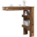 vidaXL Wand-Bartisch Altholz-Optik 102x45x103,5 cm Holzwerkstoff, - Braun