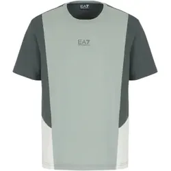 EA7 für Herren. 7M000276_AF12874 Blaues T-Shirt mit normaler Passform (XXS), Lässig, Baumwolle, Kurzarm