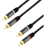 Logilink Cinch Audio Kabel 2x Cinch-Stecker auf 3,5mm Klinken-Stecker 1,0m (CA1202)