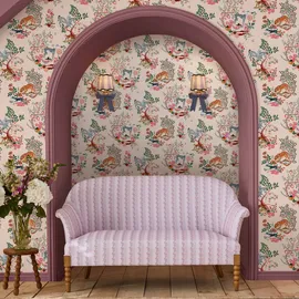 Cath Kidston Vliestapete CATH KIDSTON "Painted Kingdom", rosa, B:0,52m H:10m L:10m, Vlies, Tapeten, 10mx52cm (ca. 5m2)