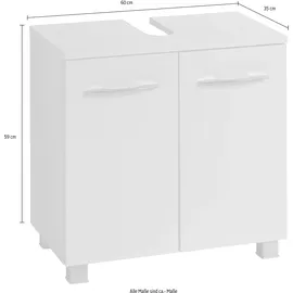 WELLTIME Waschbeckenunterschrank »Portofino«, grau