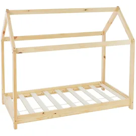 ML-Design Kinderbett Hausbett 80 x 160 cm Kiefer natur beige