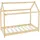 ML-Design Kinderbett Hausbett 80 x 160 cm Kiefer natur beige