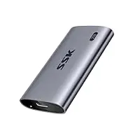 SSK Tragbare SSD 2 TB, bis zu 2000 MB/s Externe Solid-State-Laufwerke, Externe USB 3.2 Gen2X2 NVMe SSD-Festplatte, extrem geringer Stromverbrauch für iPhone 15/MacBook/Pro/OTG-Telefon/Laptops