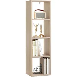 Woltu Bücherregal, Eiche, Holzwerkstoff, 3 Fächer, Rechteckig, 30x106.5x23.5 cm, Wohnzimmer Regale, Bücherregale