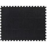 vidaXL Gummi-Bodenfliese Schwarz 90 x 120 cm