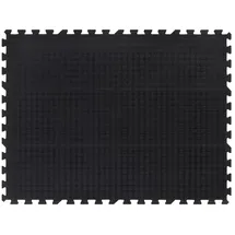 vidaXL Gummi-Bodenfliese Schwarz 90 x 120 cm