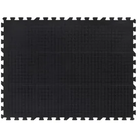 vidaXL Gummi-Bodenfliese Schwarz 90 x 120 cm