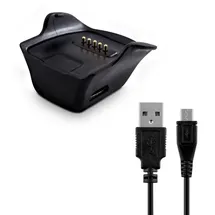 kwmobile Smartwatch Ladekabel für Samsung Gear fit R350 USB Ladekabel für Smartwatch - Smart Watch Ersatzkabel - Fitnesstracker Aufladekabel in Schwarz