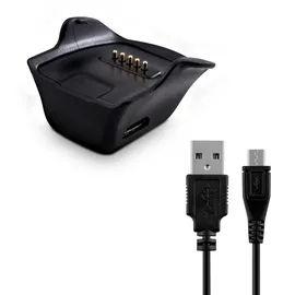 kwmobile Smartwatch Ladekabel für Samsung Gear fit R350 USB Ladekabel für Smartwatch - Smart Watch Ersatzkabel - Fitnesstracker Aufladekabel in Schwarz