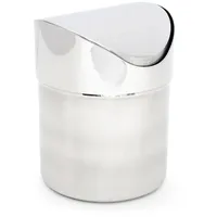 Relaxdays Tischmülleimer 1,2 l Silber