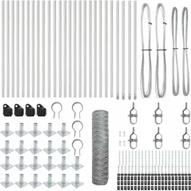 vidaXL Zaunpfosten 50 x 100 cm Silber/Stahl