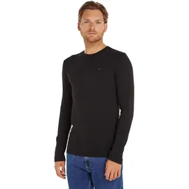 Tommy Hilfiger Tommy Jeans Herren Tjm Original Rib Longsleeve Tee Dm0dm04409 Langarm Strickoberteile, Schwarz, XXL EU