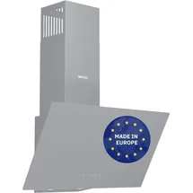 Wiggo Dunstabzugshaube 60cm kopffrei I Abluft Umluft Dunstabzug 650m3/h - Touch-Display 4 Stufen I Energieeffizienzklasse A Schräghaube inkl. Fet...