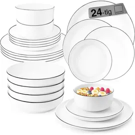 sänger Marlo Tafelservice 24-tlg. schwarz/weiß