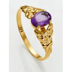 Fingerring LADY Gr. 18, gold (gelbgold 375), Fingerringe, Damen, 18, Metall-Metall, Metall, Metall