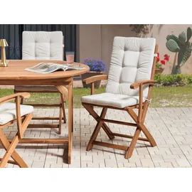 Beliani Sitzauflage 95 x 42 x 5 cm beige 2 St.