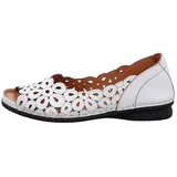 Gemini Peeptoe Ballerinas für Damen, weiß, Größe 39 EU
