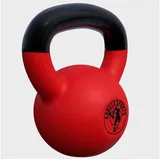 GORILLA SPORTS Kettlebell 2 - 32 kg, Gusseisen Kugelhantel mit Neoprenbeschichtung, Kraftraining rot|schwarz