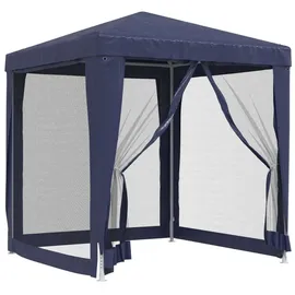vidaXL Partyzelt mit 4 Mesh-Seitenwänden Blau 2x2 m HDPE