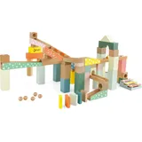 Classic World Murmelbahn-Bauset aus Holz, 62-teilig.