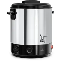 Klarstein Biggie Mechanischer Einkochautomat, 25 L Edelstahl-Einkochtopf & Glühweinkocher mit Edelstahlhahn, 1800 W, 30–110 °C, Timer, Einweckautomat, Heißgetränkespender