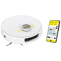 KÄRCHER Nass-Trocken-Saugroboter "RCV 5", weiß, B:14,7cm H:38,1cm T:45,8cm, Saugroboter, App-Steuerung, mit Auto-Boost Funktion und Teppicherkennung