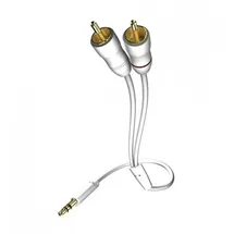 in-akustik Star Audiokabel 3,5mm Stereo Klinken-Stecker - 2x Cinch-Stecker 1,5m weiß