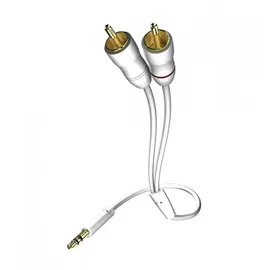 in-akustik Star Audiokabel 3,5mm Stereo Klinken-Stecker - 2x Cinch-Stecker 1,5m weiß