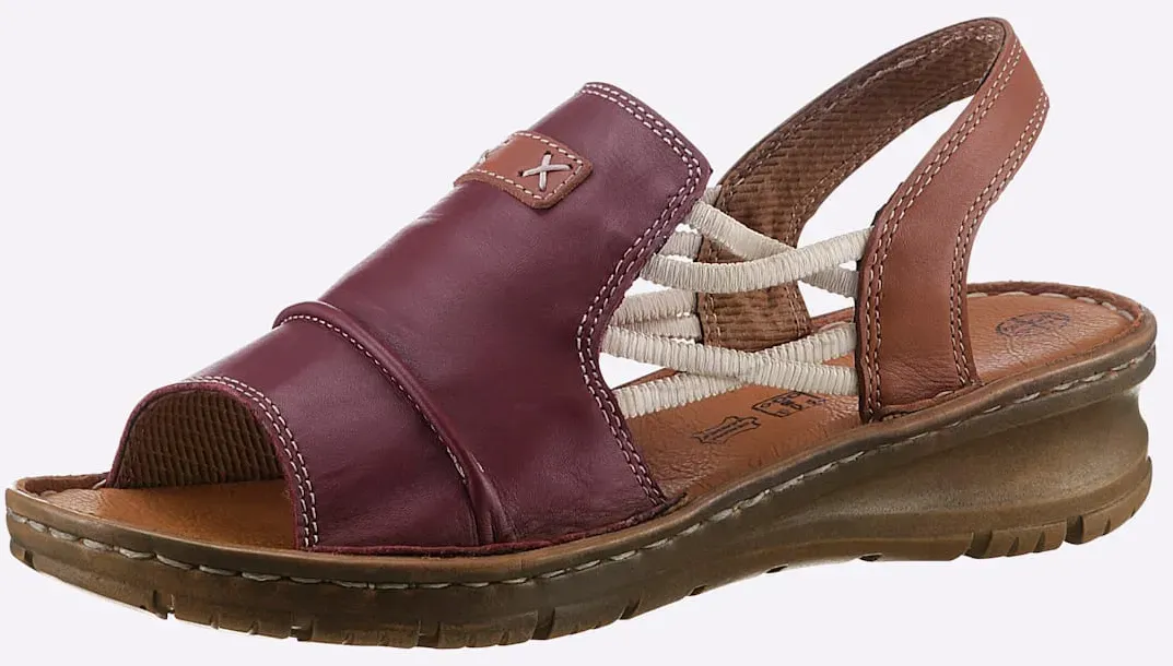 Sandalette CASUAL LOOKS Gr. 42, rot (burgund) Damen Schuhe Casual Looks