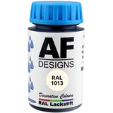 Alex Flittner Designs Lackstift RAL 1013 PERLWEISS glänzend 50ml Holz Metall Möbel Bad Retuschierlack Reparaturlack