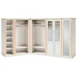 JVmoebel Eckschrank Weißer Massivholz Eckschrank Exklusive Schlafzimmer Designer Edle (Eckschrank) Made in Europa weiß