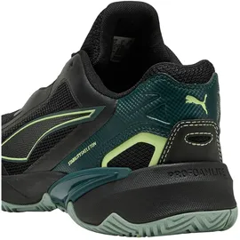 Puma Solarstrike 4 Hallenschuhe Unisex black/green terrain/fizzy light/light moss 37