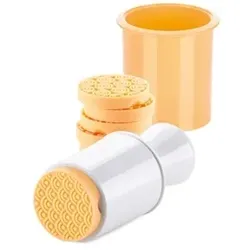 Tescoma Ausstechform Plätzchenausstecher mit Stempel Kunststoff Gelb 7-tlg SET