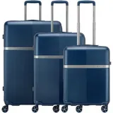 Roncato Airglam 4 Rollen Kofferset 3-teilig mit Dehnfalte blu notte