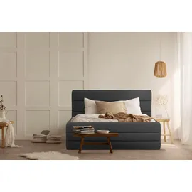 Home Affaire Polsterbett Merrit, Quernaht im Kopf- und Fußteil, in 5 Breiten, auch in 220 cm Länge grau 153 cm x 214 cm x 124 cm