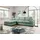 xonox Ecksofa Strukturstoff L-Form 3-Sitzer Petrol