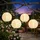 GLOBO Lampion Edelstahl/Kunststoff 30x55 cm 4er Set weiß