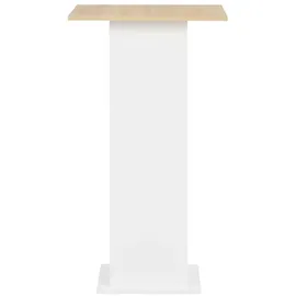 vidaXL Bartisch 60 x 60 x 110 cm Weiß und Sonoma-Eiche