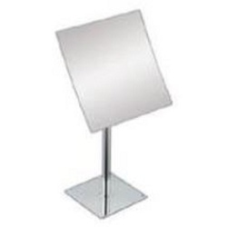 Casa Padrino Luxus Kosmetik Tischspiegel Silber 16 x 19 x H. 30 cm - Verchromter Badezimmer Schmink Spiegel - Luxus Badezimmer Accessoires